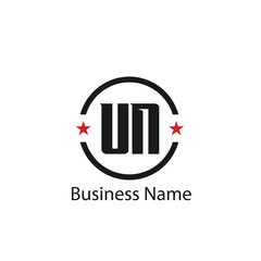 Initial Letter UN Logo Template Design