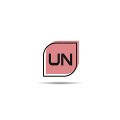 Initial Letter UN Logo Template Design