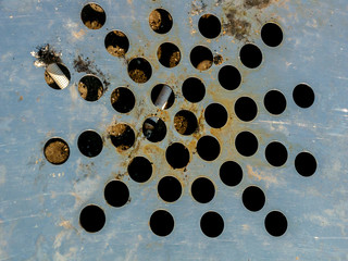 Street ashtray close-up