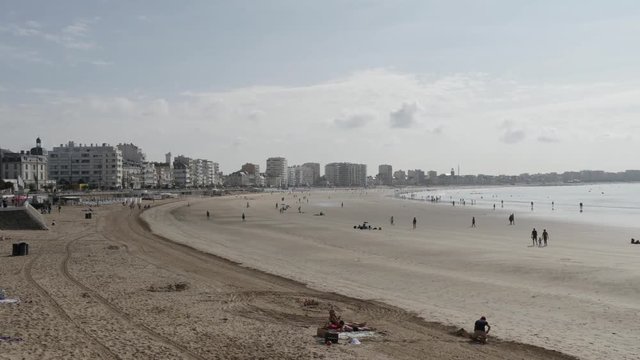 panorama of the beach of Les Sables d'Olonne in France