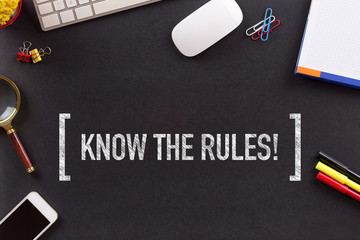KNOW THE RULES! CONCEPT ON BLACKBOARD
