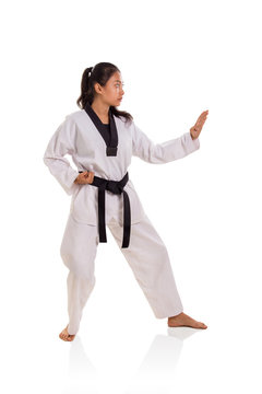 Female fight stance sideways