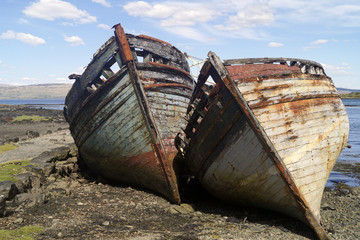 Old boat wreck in Scotland