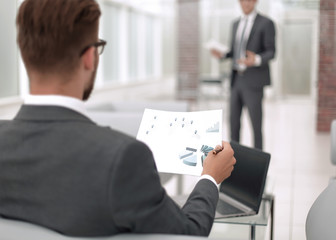 close up.businessman discussing financial report.