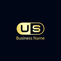 Initial Letter US Logo Template Design