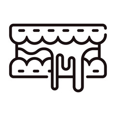 Ice-cream cookie Line illustration