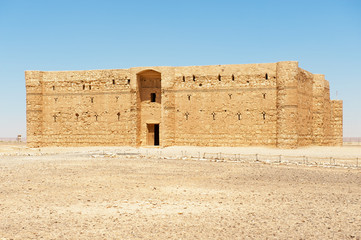 Desert castle Qasr Kharana (Kharanah or Harrana) near Amman, Jordan. Built in 8th century, used as caravanserai.