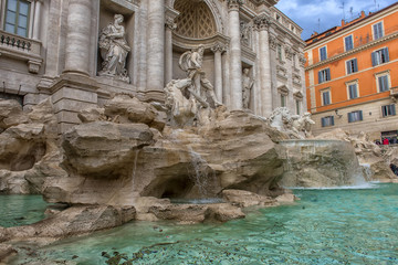 Fototapeta na wymiar The Fontana di Trevi, Rome, Italy.