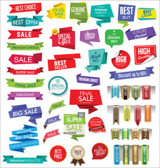 Modern sale banners and labels collection 