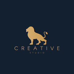 Lion logo. Lion silhouette. Trendy animal logo design