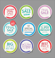 Modern sale banners and labels collection 