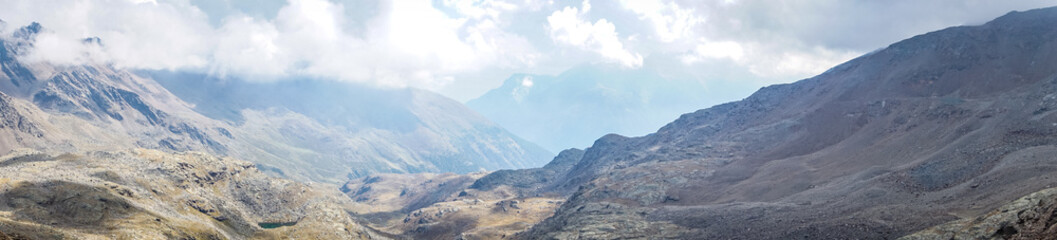 Obraz premium Panoramic view of Sallent Joch, Adamello Brenta National Park, South Tyrol, Italy