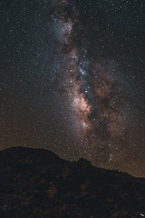 Astrophotography in Tenerife, Spain. Core of milkyway near Teide vulcano