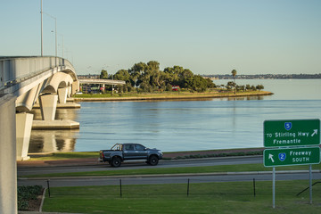 Bridge crossing swan river