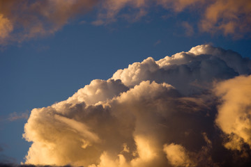big cloud at sunset