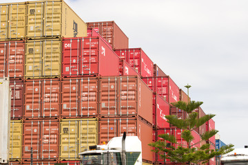 Red and yellow containers