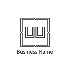 Initial Letter UU Logo Template Design