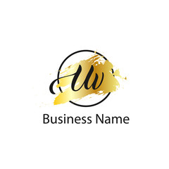 Initial Letter UV Logo Template Design