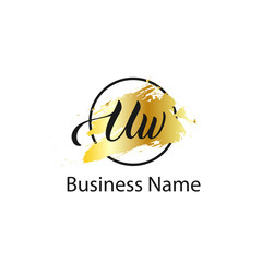 Initial Letter UW Logo Template Design