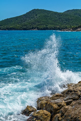Fototapeta premium Rock and sea waves