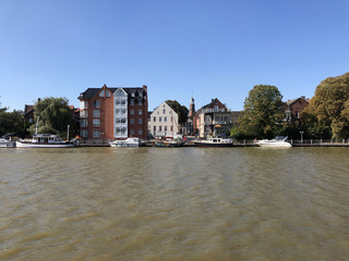 Waterfront at the Leda river