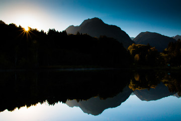 Sonnenaufgang am Weiher