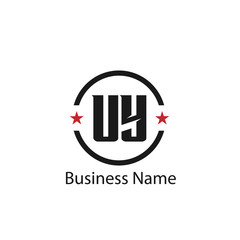 Initial Letter UY Logo Template Design
