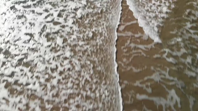 Sea Waves Drone Shot Back Tracking