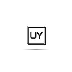 Initial Letter UY Logo Template Design