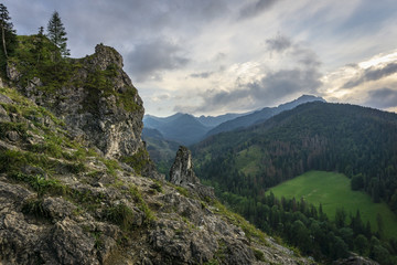 Naklejka premium Amazing mountain landscape. View from Nosal. Tatra Mountains.