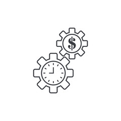 Costs optimization and production efficiency icon. Business efficiency and cost management icon