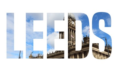 Leeds text sign