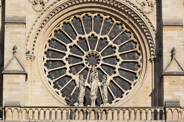 Circular Main Window, Notre Dame, Paris