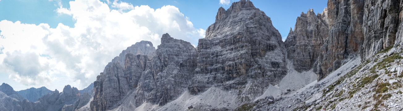 Panoramic view of Adamello Brenta National Park, South Tyrol / Italy