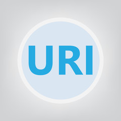 URI (Upper Respiratory Infection) acronym- vector illustration