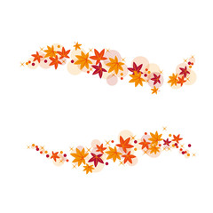Vector set of autumn leaves