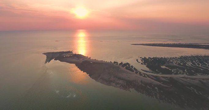 Survol de la Baie de Somme - La Molli&egrave;re d'Aval, entre Cayeux-sur-mer et Le Hourdel