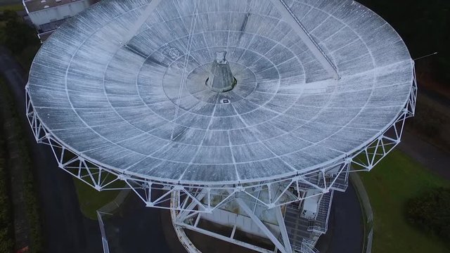 Abandoned satellite communication antenna