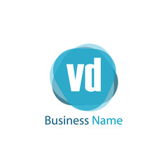 Initial Letter VD Logo Template Design