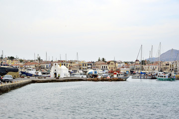 Fototapeta na wymiar Greek Island Yacht holidyas Summer vacation