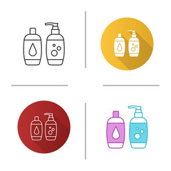 Shampoo and bath foam icon