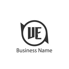 Initial Letter VE Logo Template Design