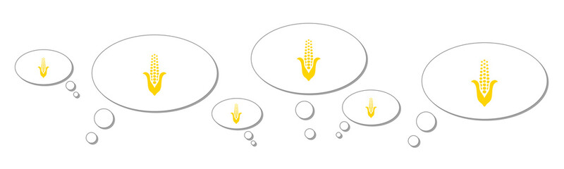 Gedankenblasen - Getreide Mais