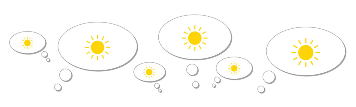 Gedankenblasen - Sonne