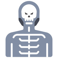 Skeleton flat illustration