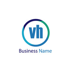 Initial Letter VH Logo Template Design