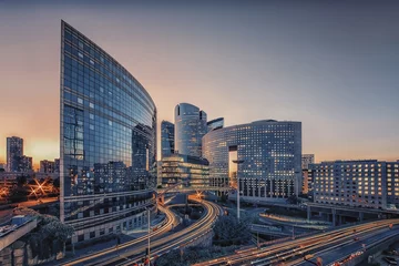 Photo sur Plexiglas construction de la ville La Défense, quartier des affaires à Paris, France