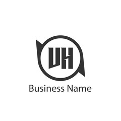 Initial Letter VH Logo Template Design