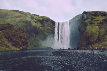 Foto op Canvas Skogafoss  is a waterfall in Iceland © badahos