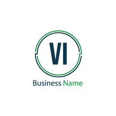 Initial Letter VI Logo Template Design